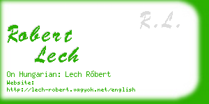 robert lech business card
